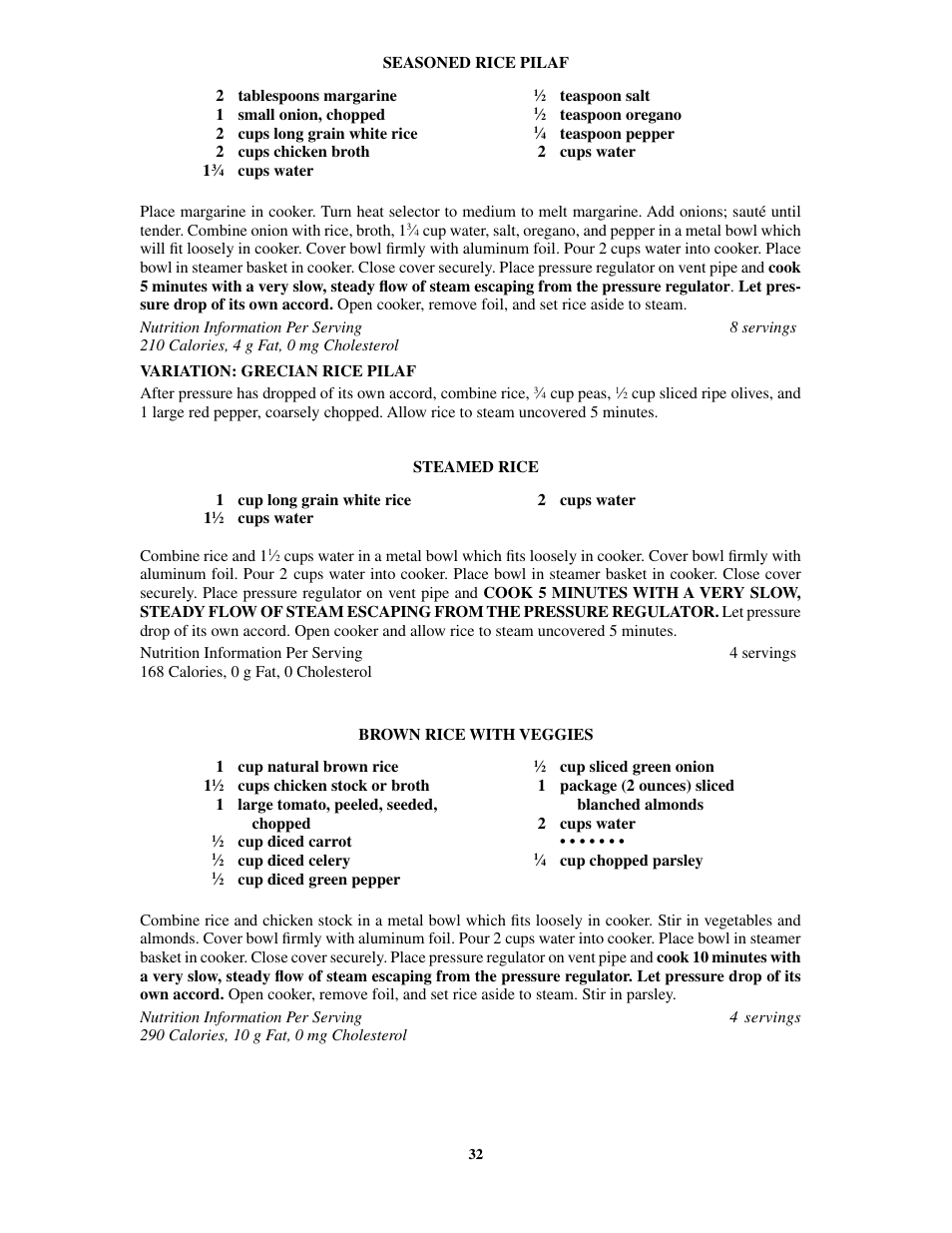 Presto 8-Quart Stainless Steel Pressure Cooker and Canner User Manual | Page 32 / 38