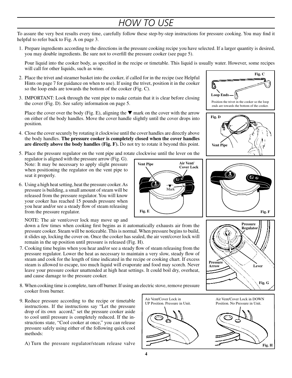 How to use | Presto 8-Quart Stainless Steel Pressure Cooker and Canner User Manual | Page 4 / 38