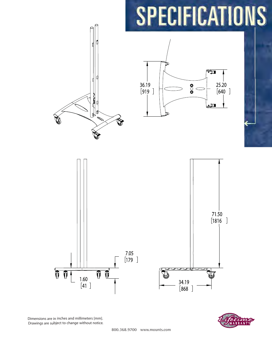 Premier Mounts Elliptical Floor Stand PSD-EB84 User Manual | Page 2 / 2