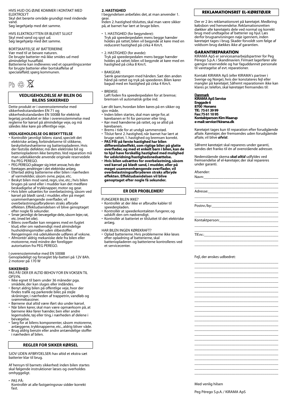 Peg-Perego SPORT RALLY IGOD0038 User Manual | Page 17 / 32