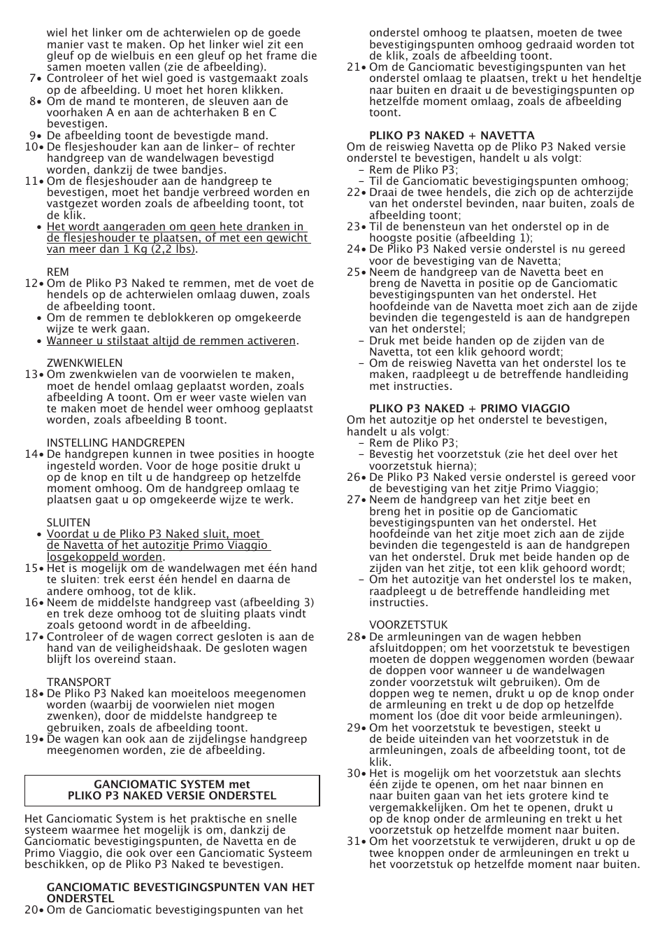 Peg-Perego Pliko P3 Naked User Manual | Page 41 / 80