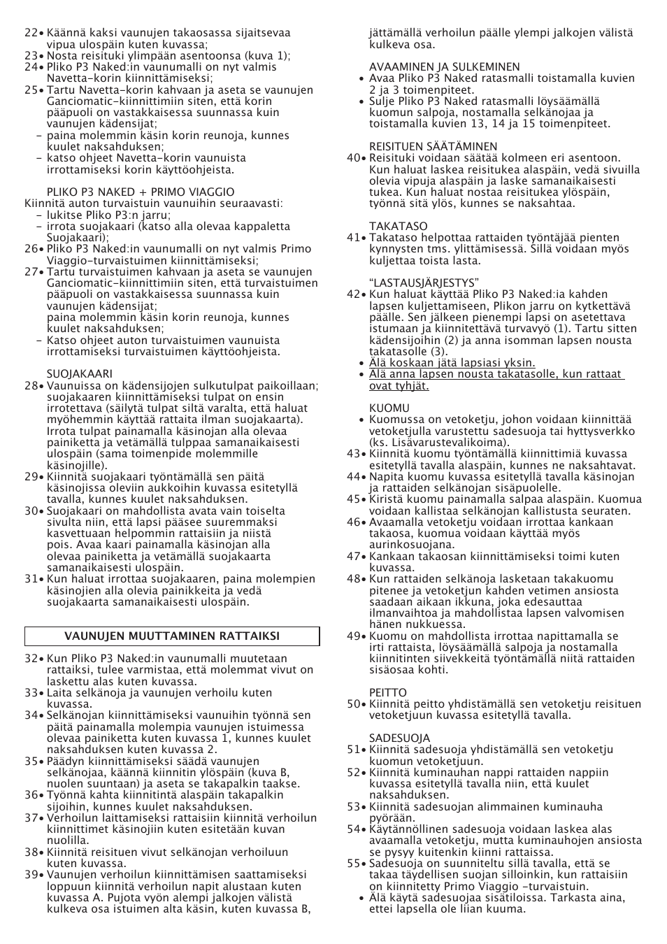 Peg-Perego Pliko P3 Naked User Manual | Page 49 / 80