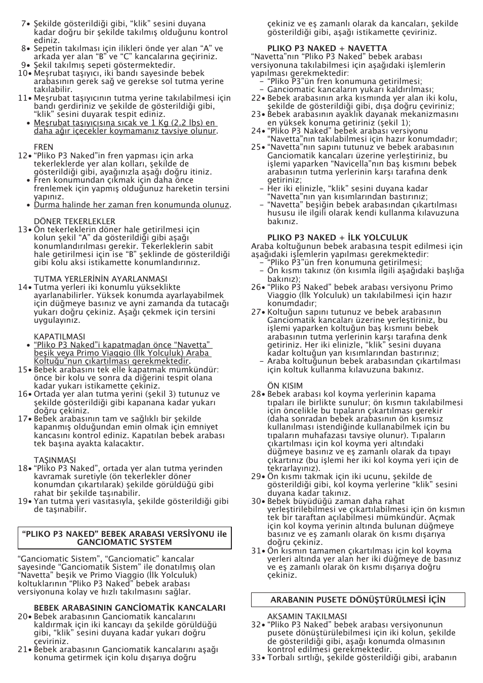 Peg-Perego Pliko P3 Naked User Manual | Page 71 / 80
