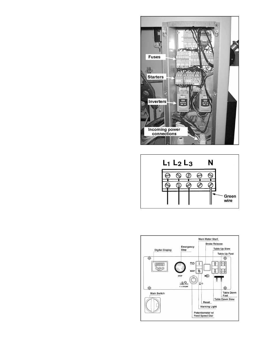 Dust collection, Adjustments, Controls | Powermatic WP2412 User Manual | Page 10 / 36