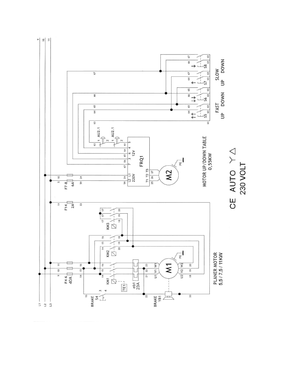 Electrical connections -230v, Electrical connections – 230 volt | Powermatic WP2412 User Manual | Page 33 / 36