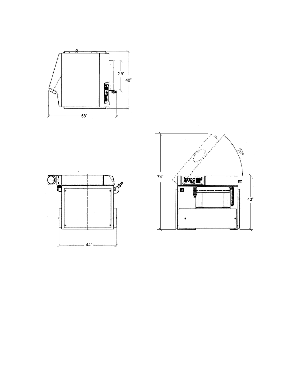 Planer dimensions, Wp2412 planer dimensions | Powermatic WP2412 User Manual | Page 7 / 36