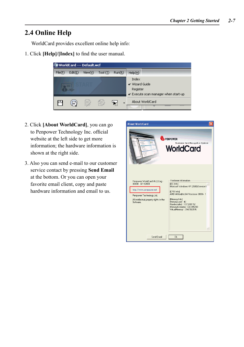 4 online help | Penpower WorldCard duet User Manual | Page 17 / 82