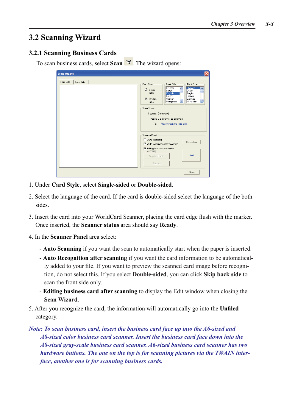 2 scanning wizard | Penpower WorldCard duet User Manual | Page 21 / 82