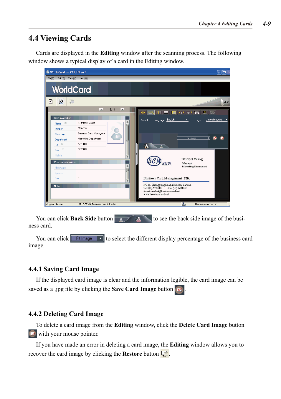 4 viewing cards | Penpower WorldCard duet User Manual | Page 35 / 82