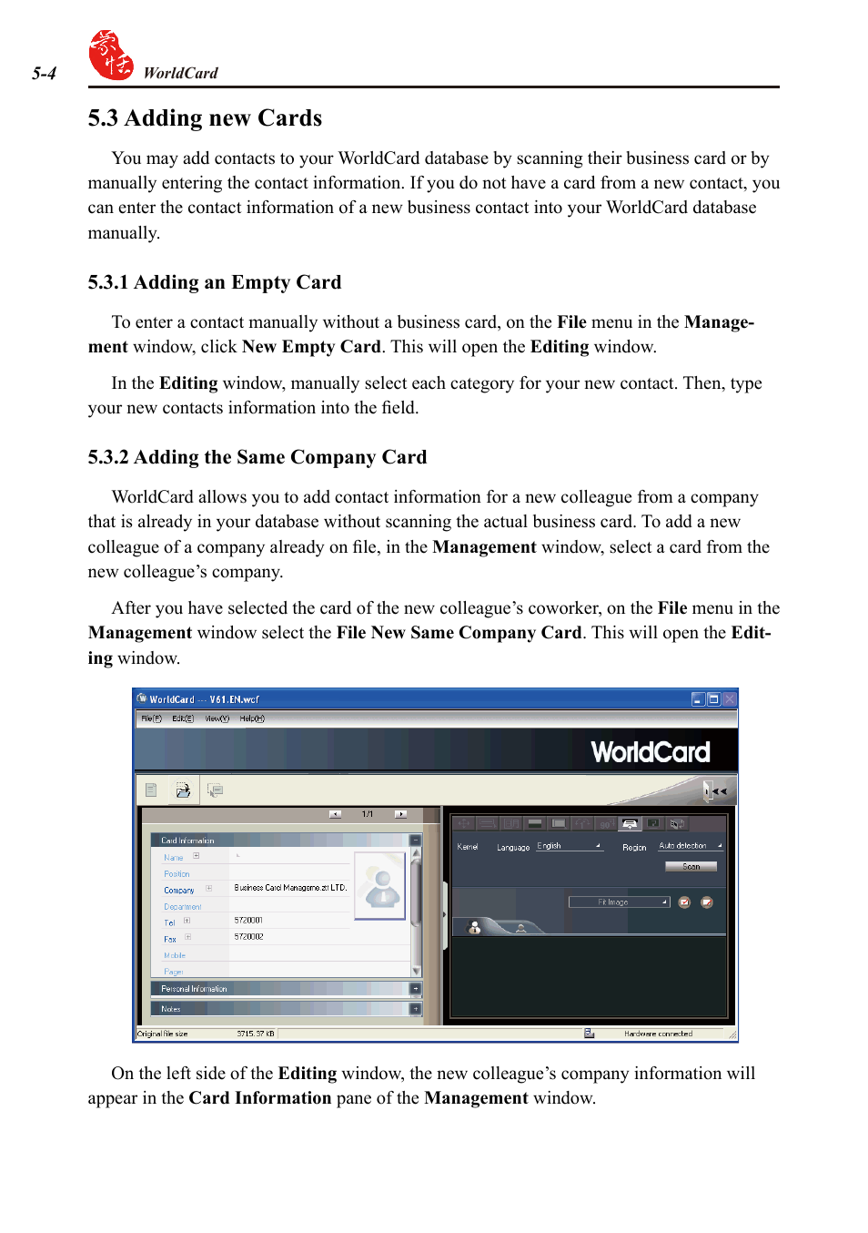3 adding new cards | Penpower WorldCard duet User Manual | Page 40 / 82