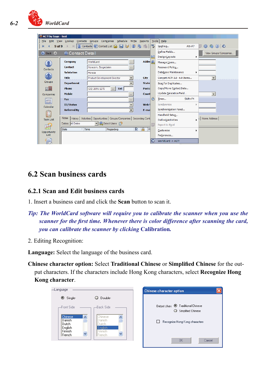 2 scan business cards | Penpower WorldCard duet User Manual | Page 66 / 82