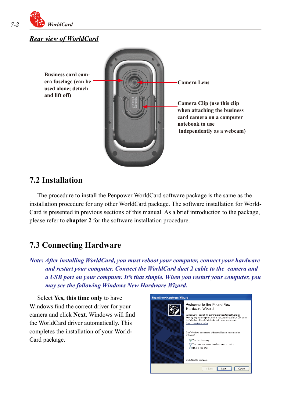 2 installation, 3 connecting hardware | Penpower WorldCard duet User Manual | Page 70 / 82