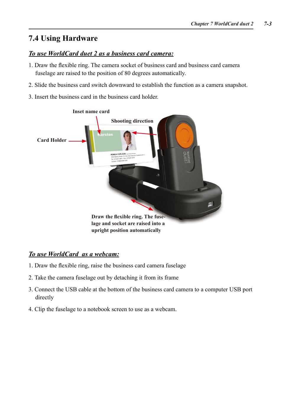 4 using hardware | Penpower WorldCard duet User Manual | Page 71 / 82