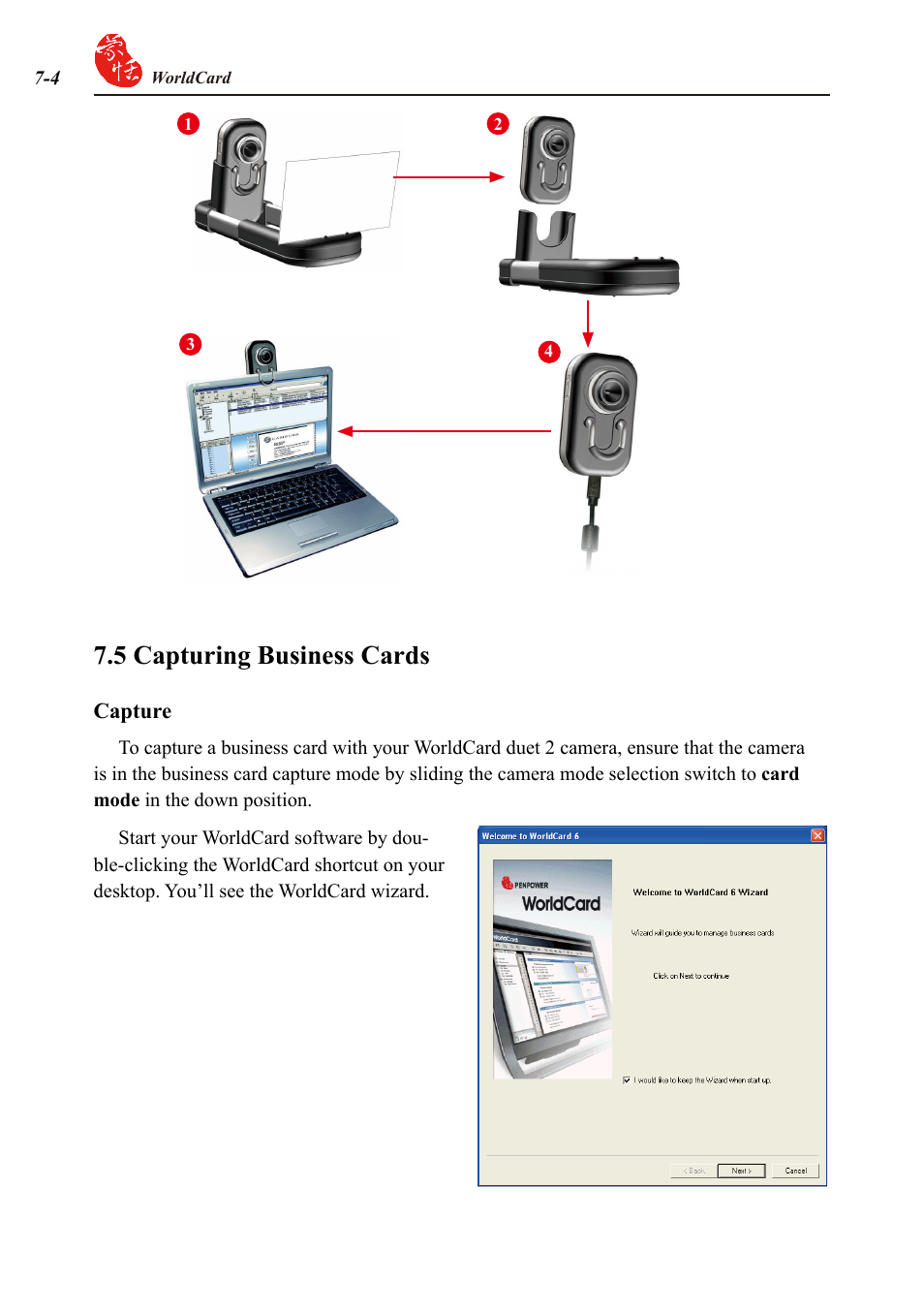 5 capturing business cards | Penpower WorldCard duet User Manual | Page 72 / 82