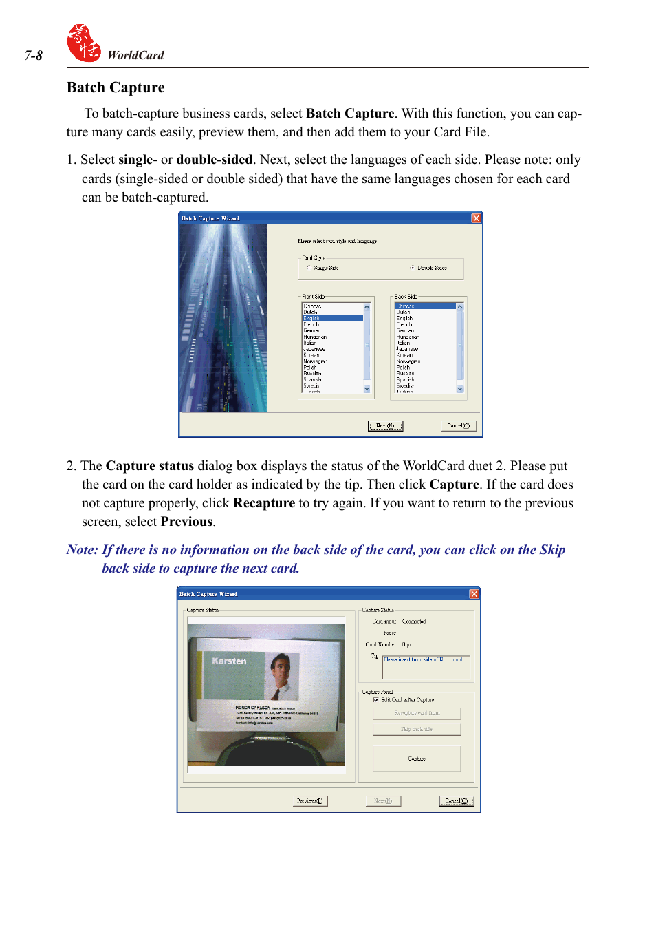 Penpower WorldCard duet User Manual | Page 76 / 82