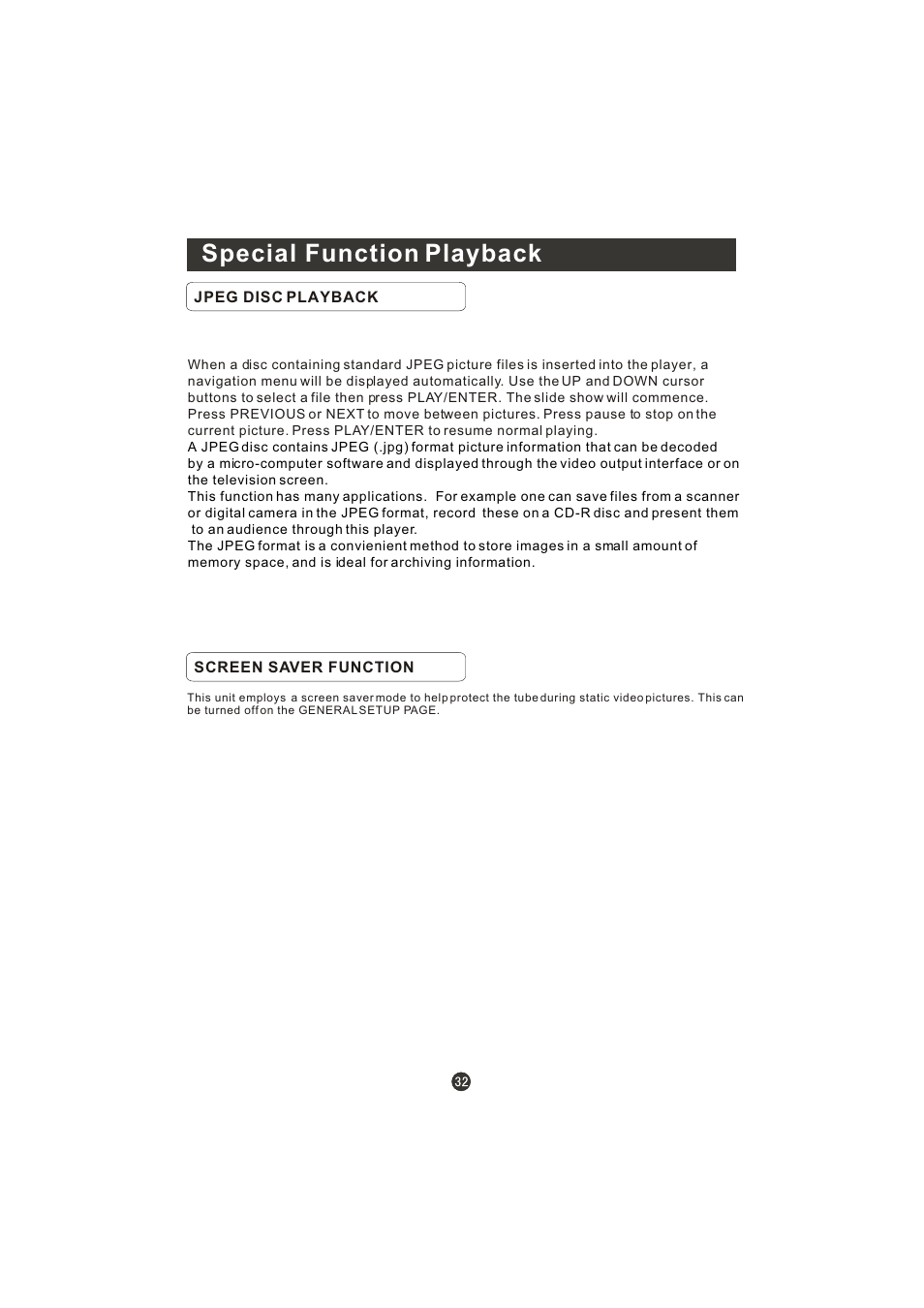 Special function playback | Prima LV-1958P User Manual | Page 37 / 70