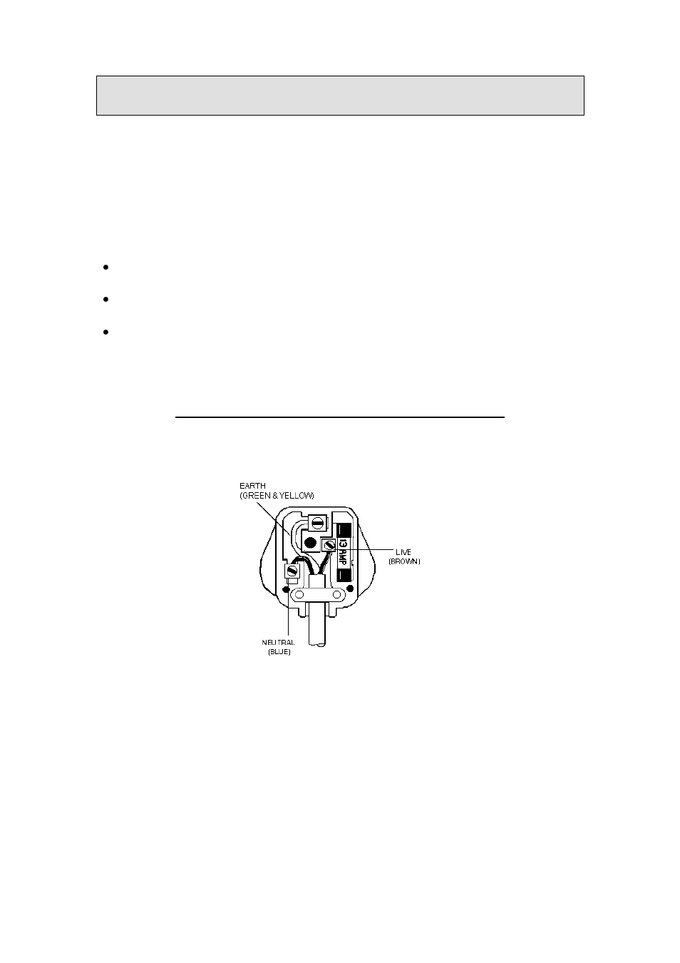 Connection to the mains supply, Brown - live (l), Wiring for a 13amp plug | Prima PSO003 User Manual | Page 10 / 11