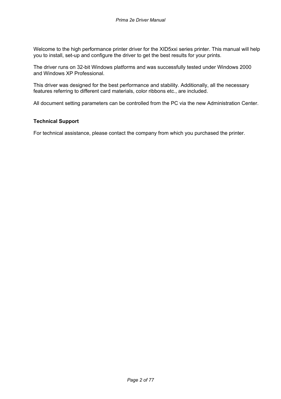 Prima MAGICARD 2e User Manual | Page 2 / 77