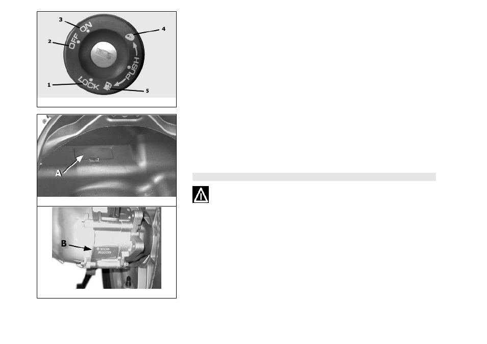 Opening of top box, Identification | Piaggio 250 i.e. User Manual | Page 28 / 100