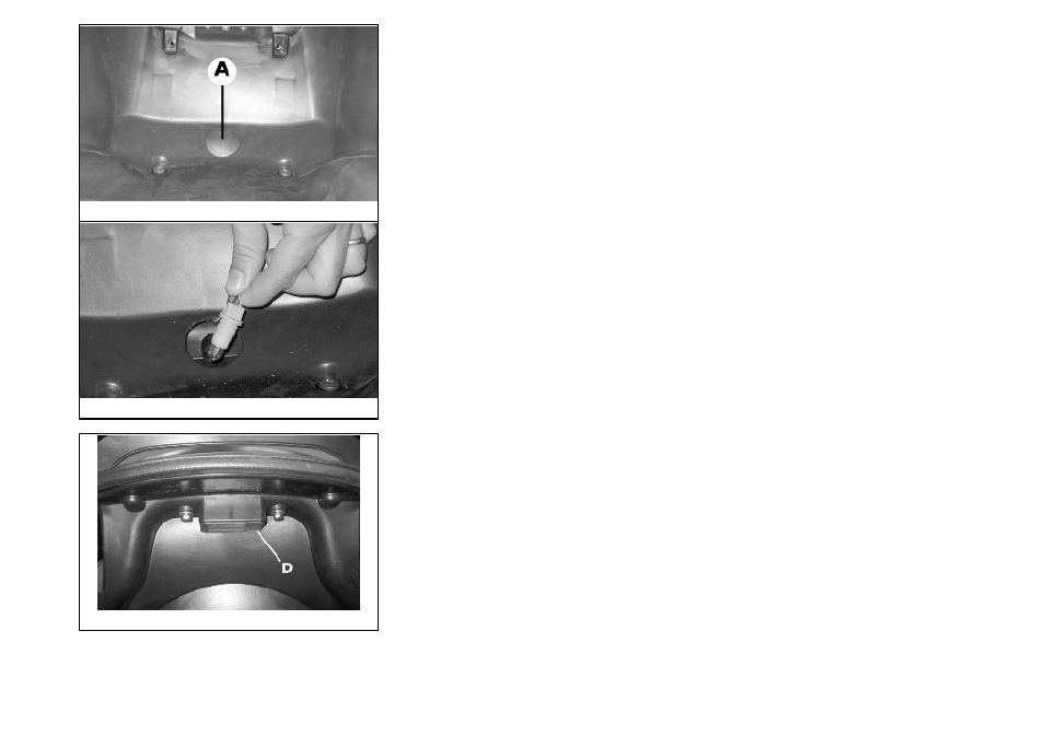 Number plate light, Helmet compartment lighting bulb | Piaggio 250 i.e. User Manual | Page 72 / 100