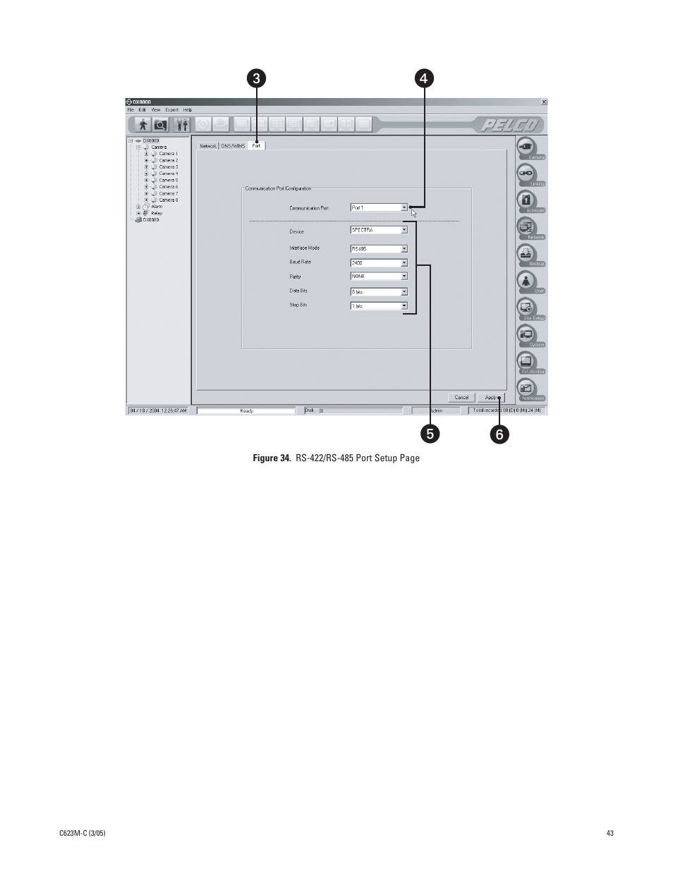 ᕦᕥ ᕣ ᕤ | Pelco Dx8000 User Manual | Page 43 / 96