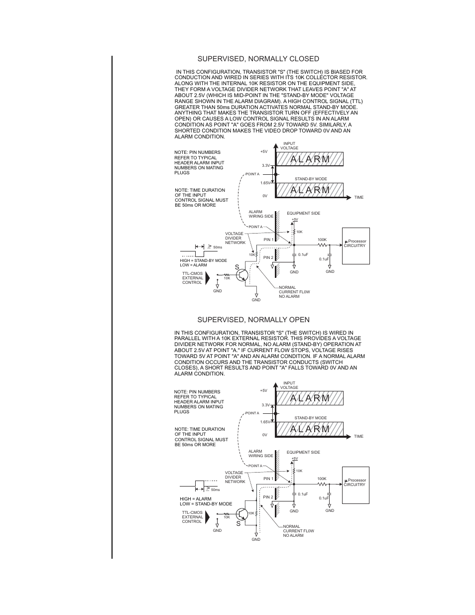 Supervised, normally closed, Supervised, normally open | Pelco DX2000 User Manual | Page 22 / 114