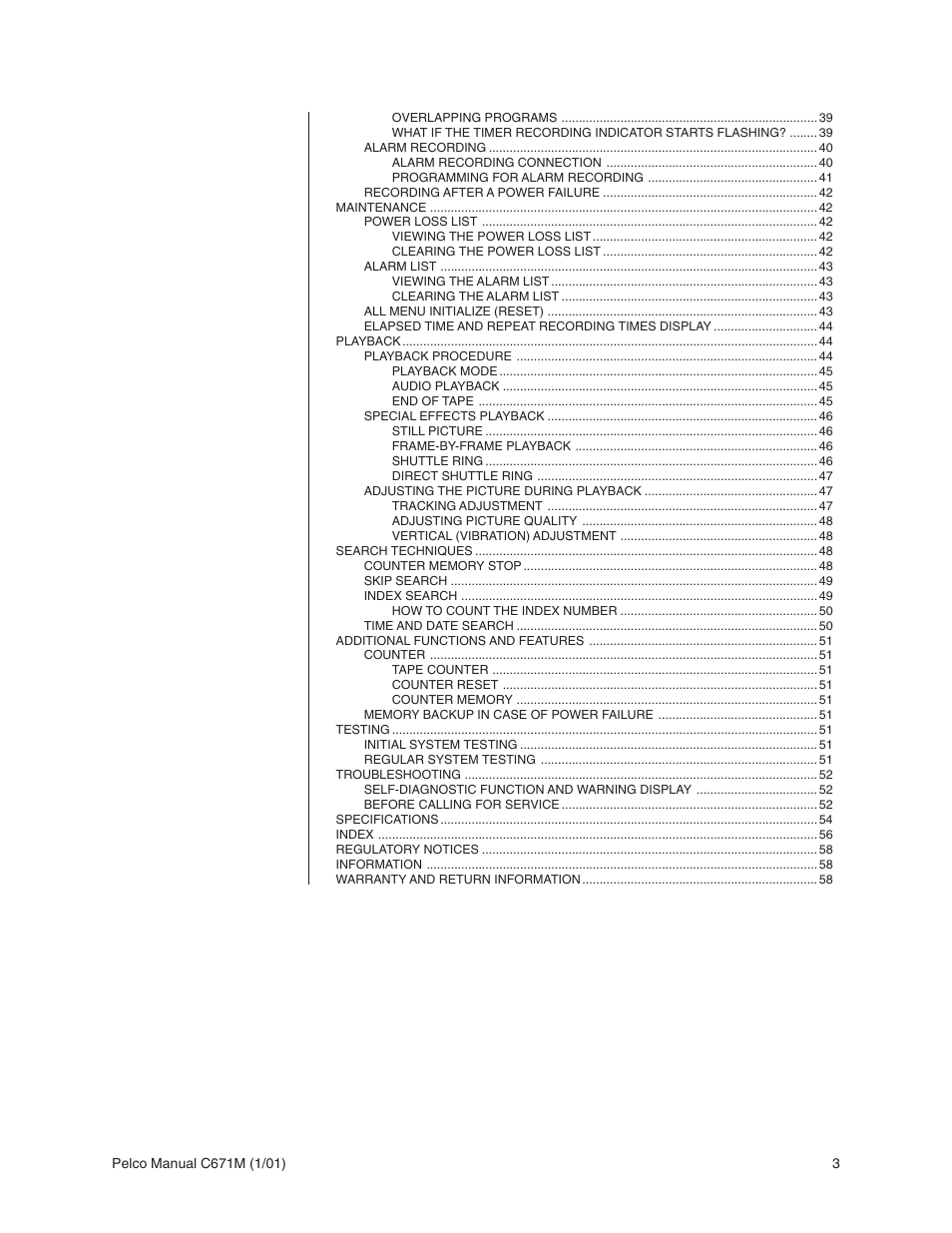 Pelco TLR3040 User Manual | Page 3 / 58