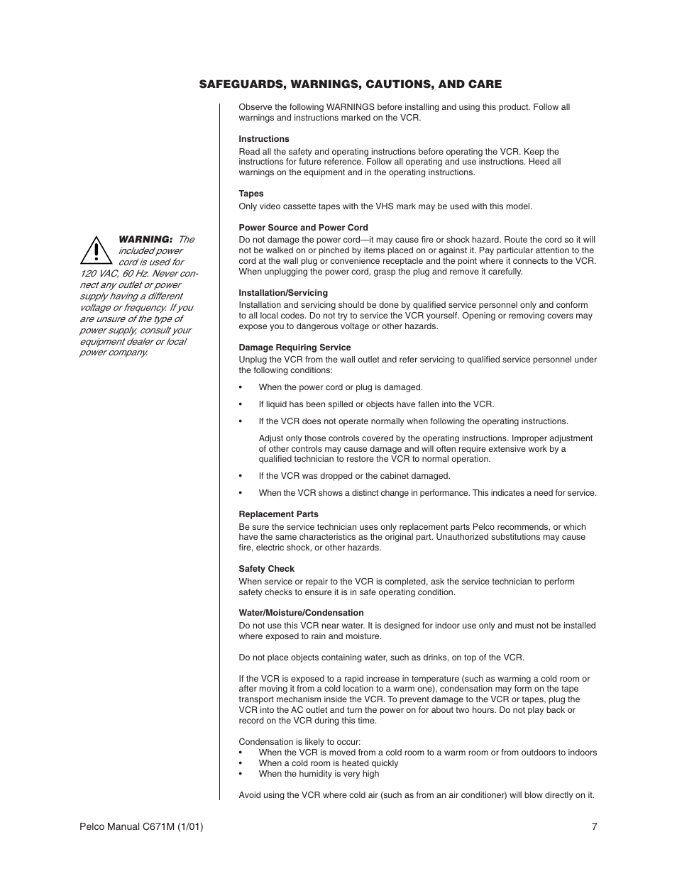 Pelco TLR3040 User Manual | Page 7 / 58