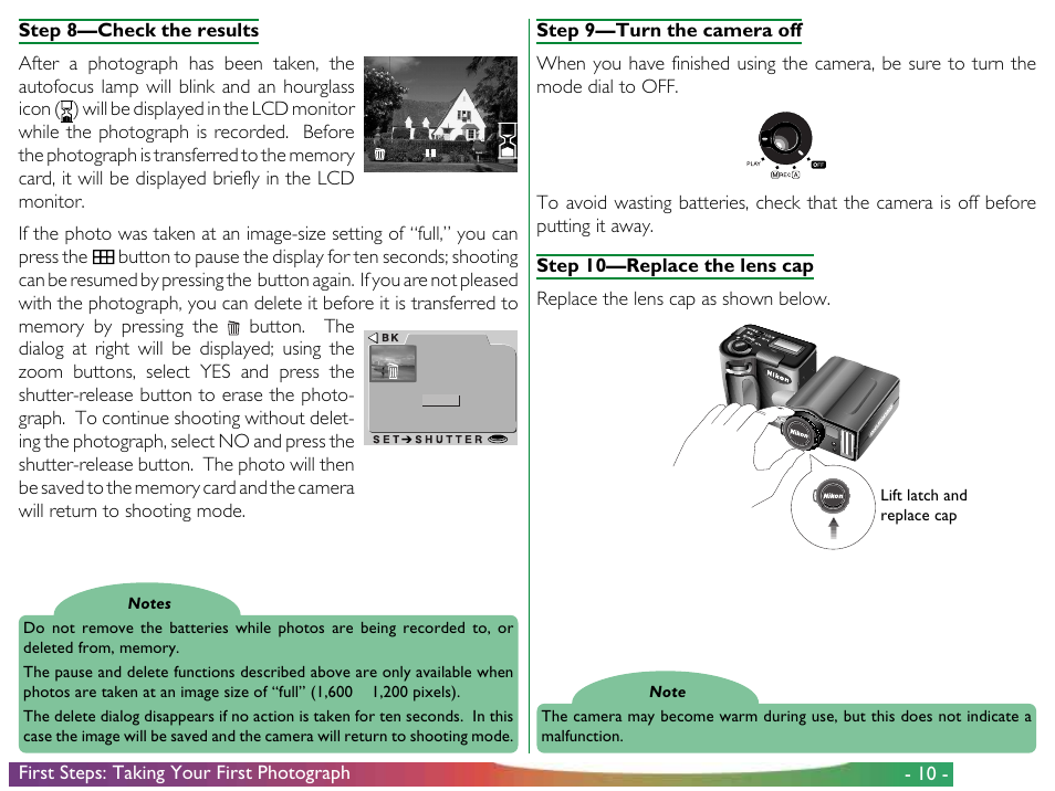 First steps: taking your first photograph | Proxima ASA COOLPIX 950 User Manual | Page 10 / 56