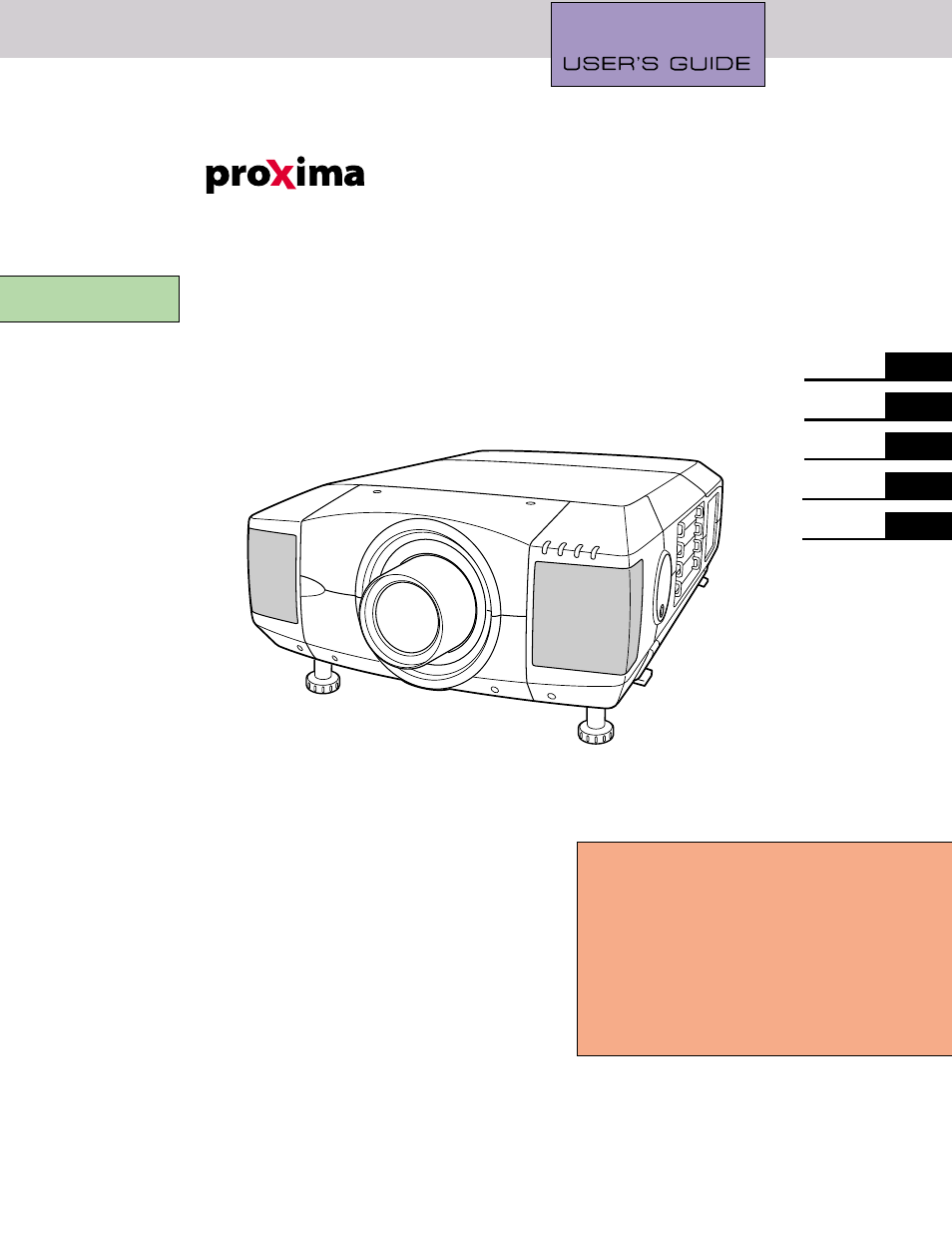 Proxima ASA Proxima PROAV9350 User Manual | 52 pages