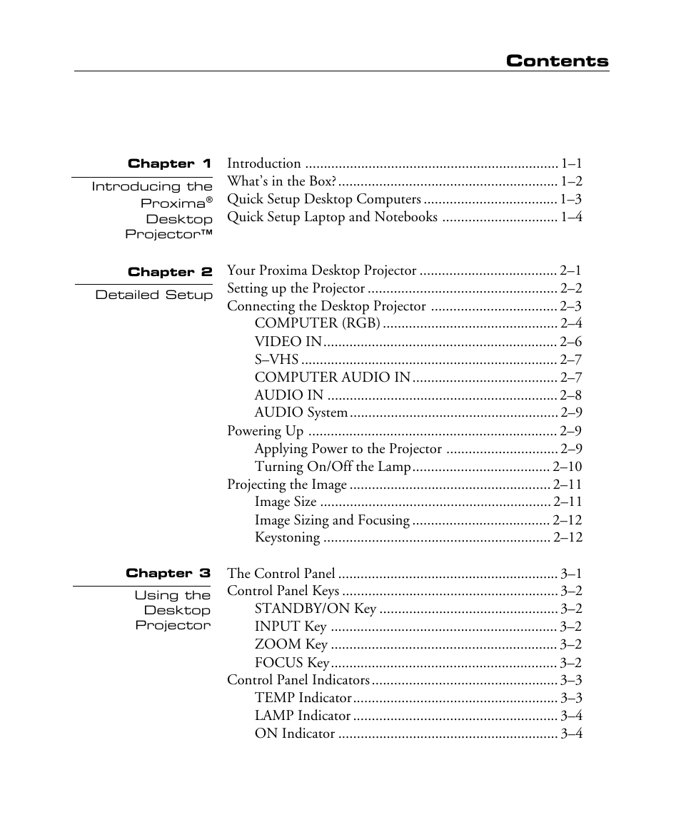 Proxima ASA DP5100 User Manual | Page 3 / 49