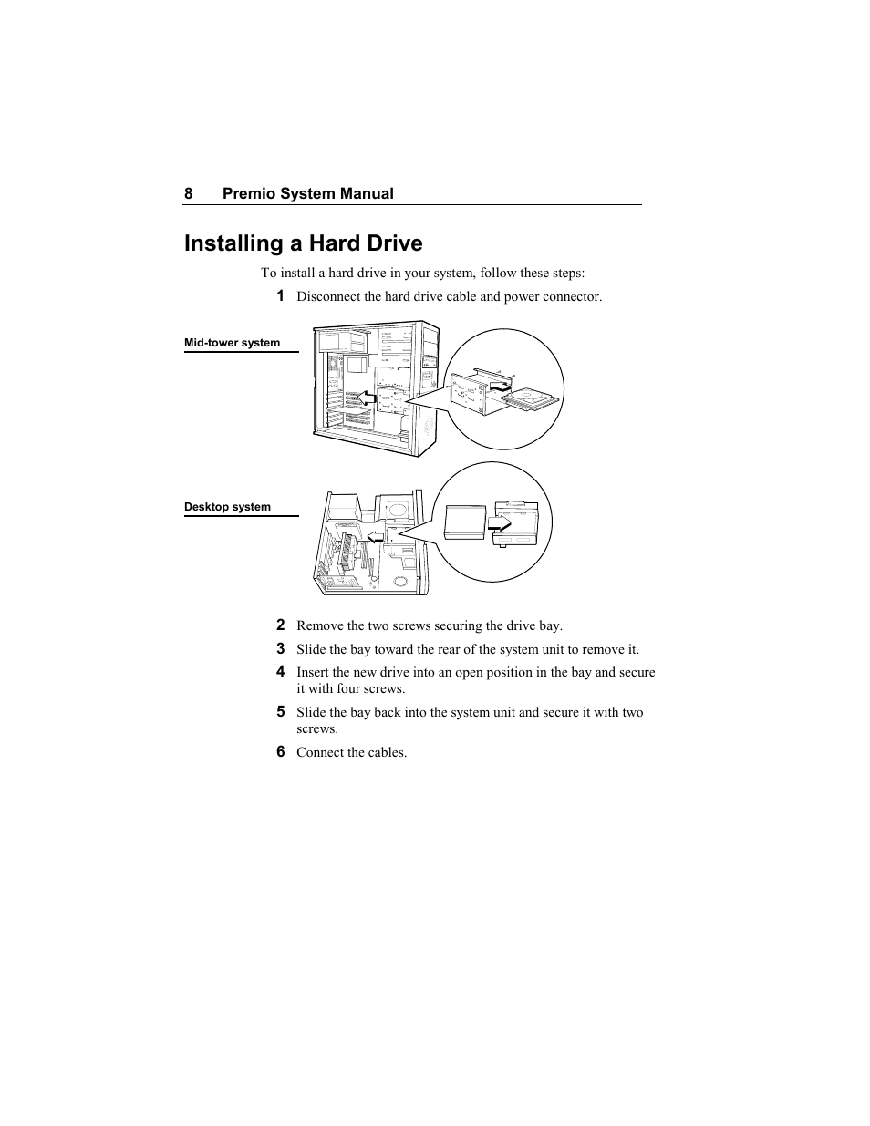 Installing a hard drive | Premio Computer Aries/Centella User Manual | Page 13 / 131