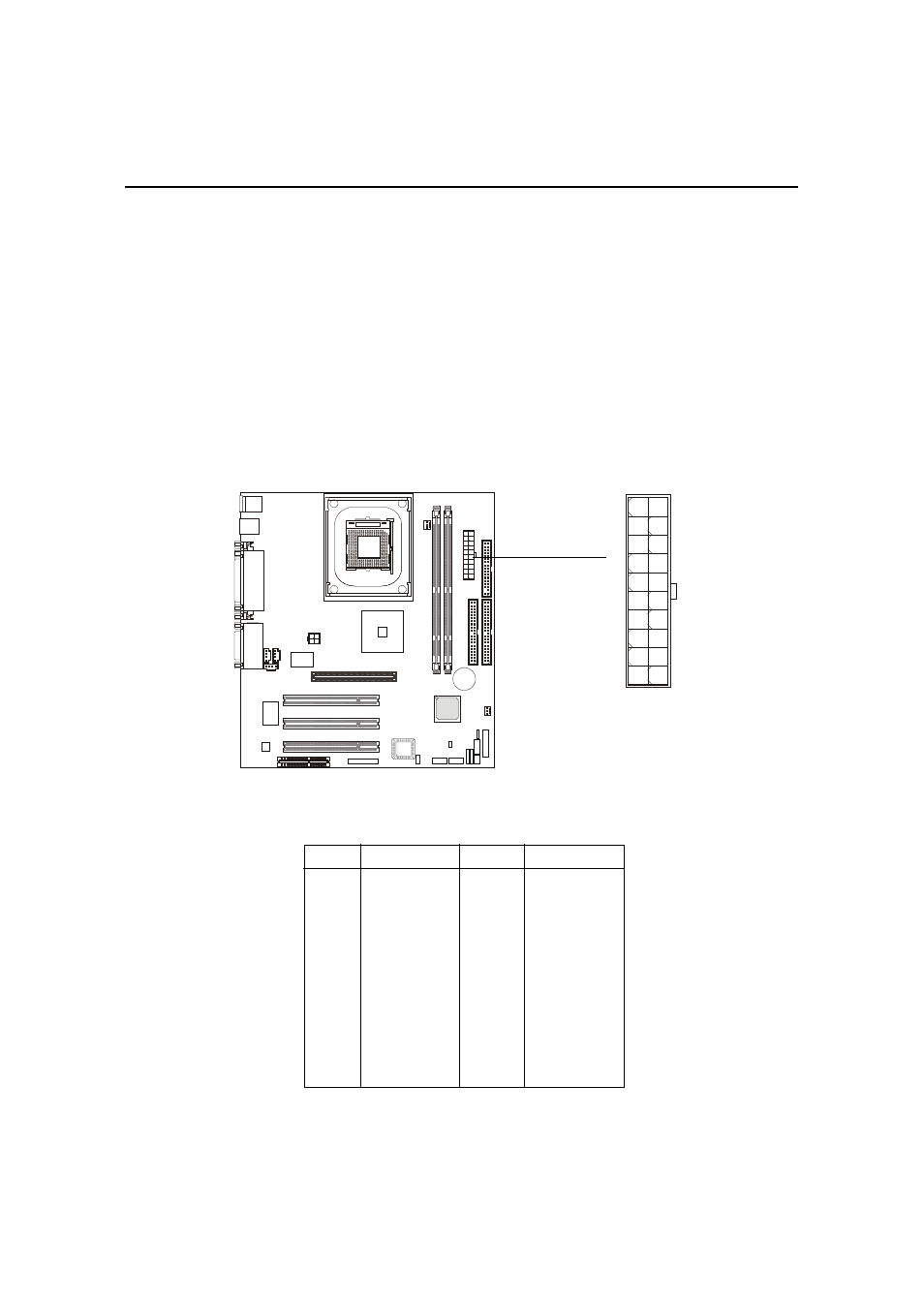 Power supply, Atx 20-pin power connector | Premio Computer Aries/Centella User Manual | Page 42 / 131