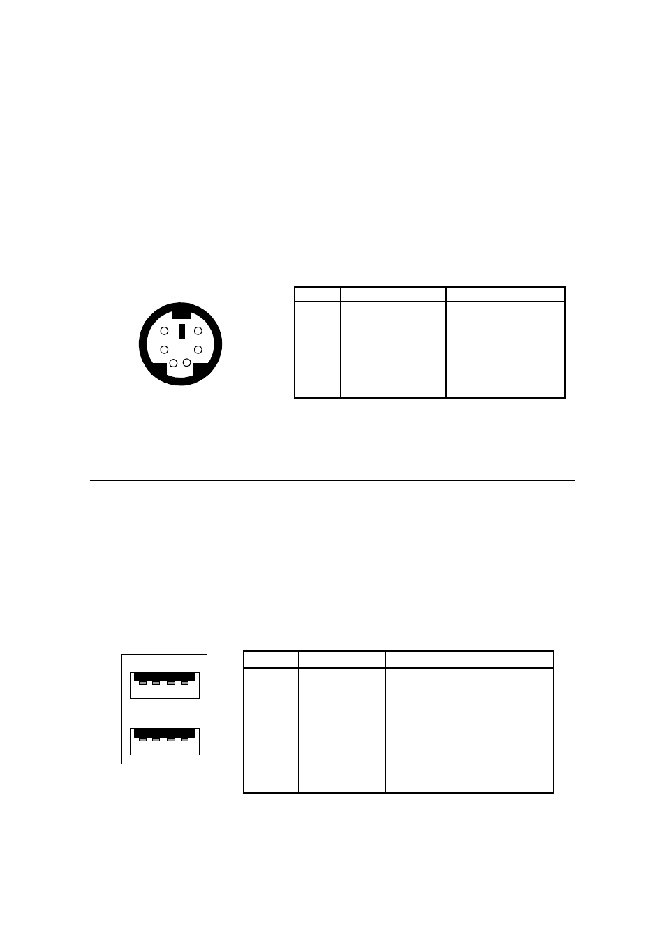 Keyboard connector, Usb connectors, The mainboard provides a standard ps/2 | Keyboard mini din connec- tor for attaching a ps/2, Keyboard. you can plug a ps/2, Keyboard directly into this connector | Premio Computer Aries/Centella User Manual | Page 45 / 131