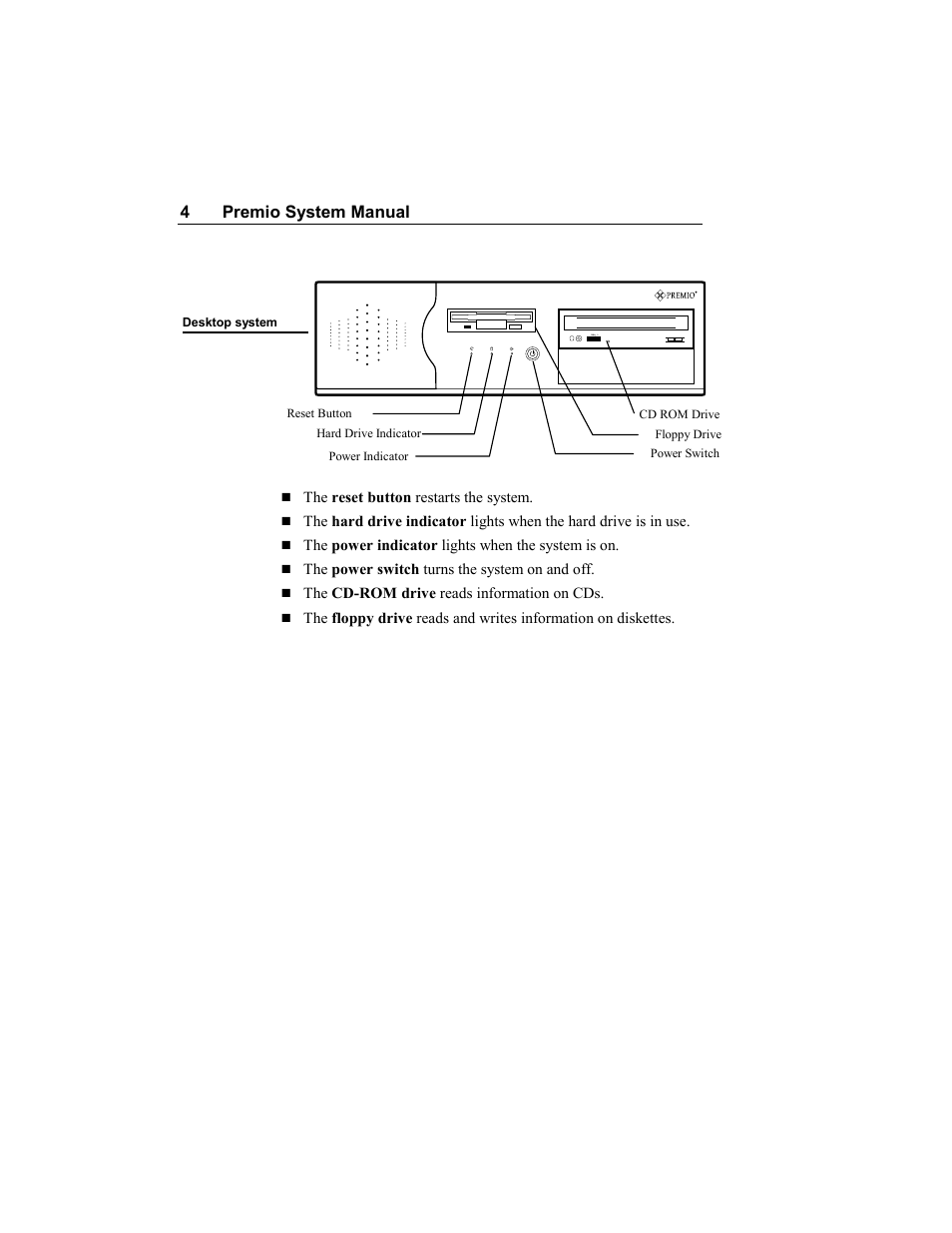 4premio system manual | Premio Computer Aries/Centella User Manual | Page 9 / 131