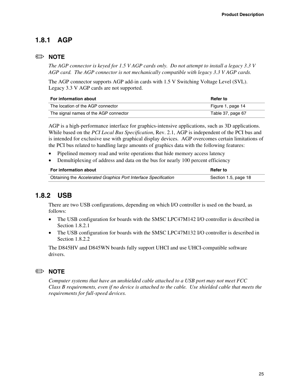 1 agp, 2 usb | Premio Computer Apollo/Shadowhawk User Manual | Page 48 / 153