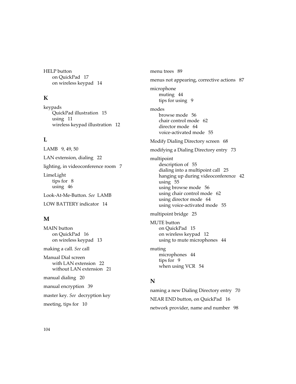 PictureTel 4500 User Manual | Page 110 / 114