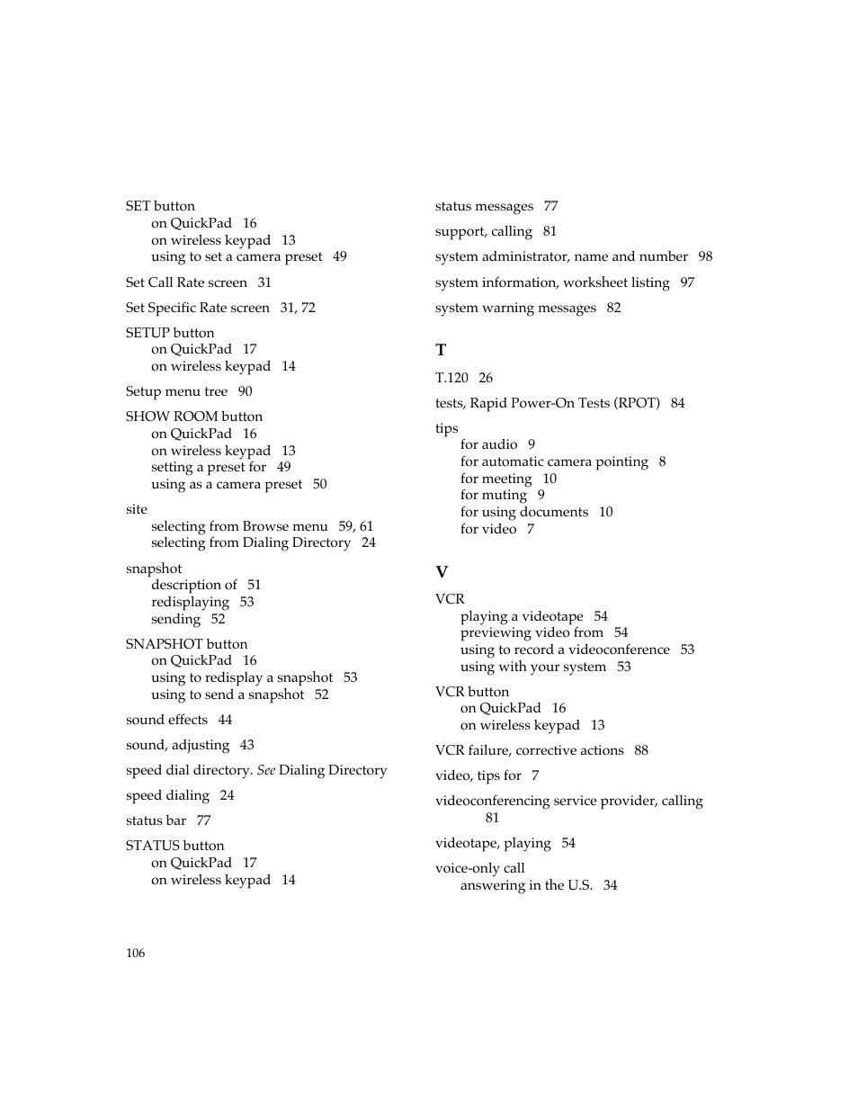 PictureTel 4500 User Manual | Page 112 / 114