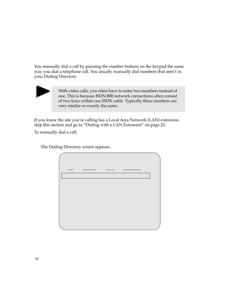 Manual dialing | PictureTel 4500 User Manual | Page 26 / 114