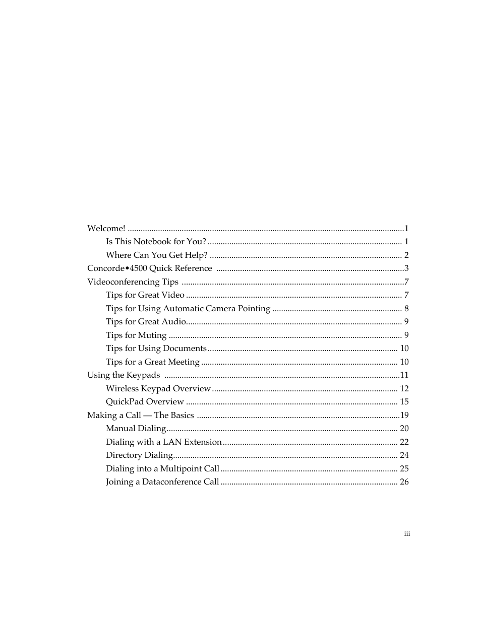 PictureTel 4500 User Manual | Page 3 / 114