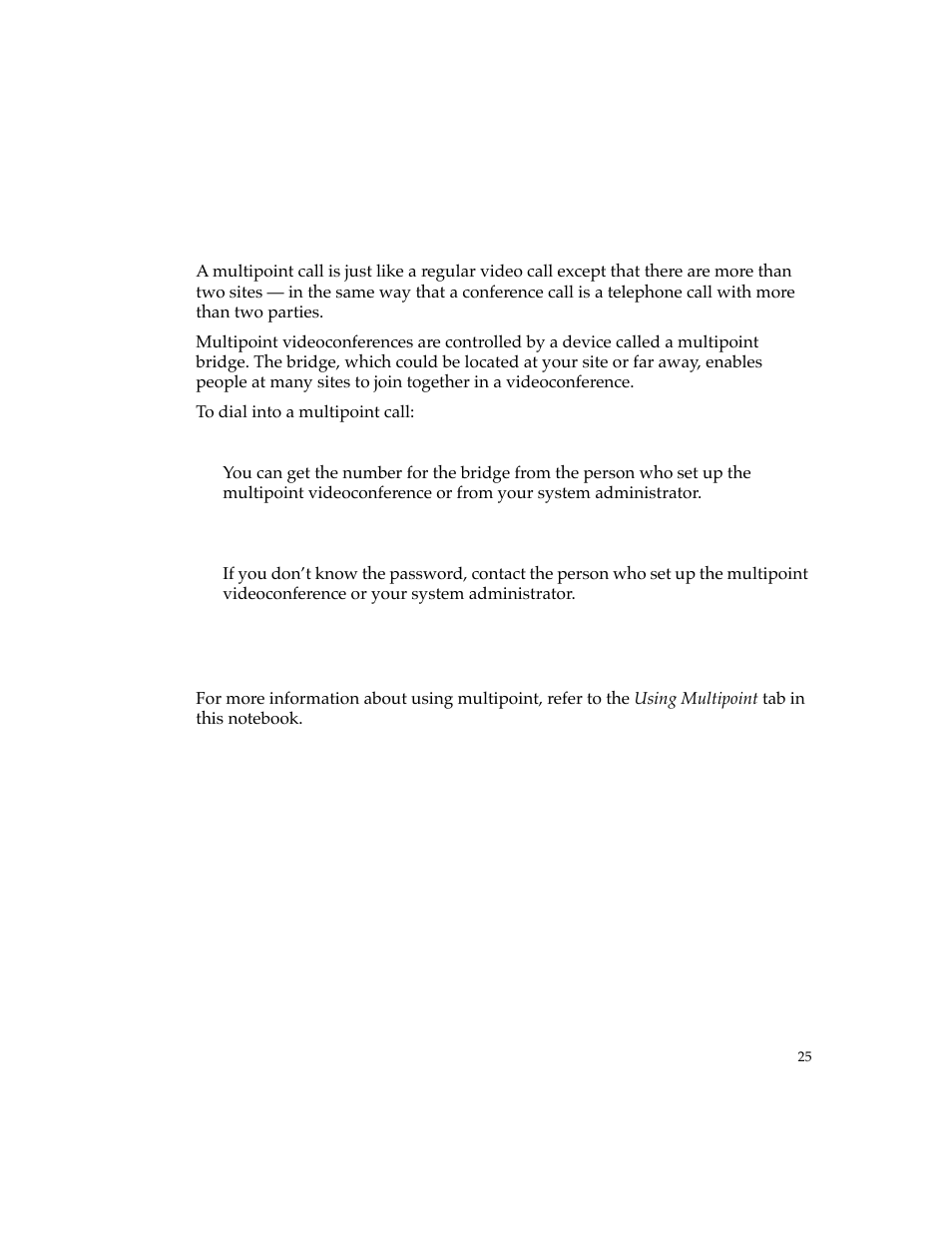 Dialing into a multipoint call | PictureTel 4500 User Manual | Page 31 / 114