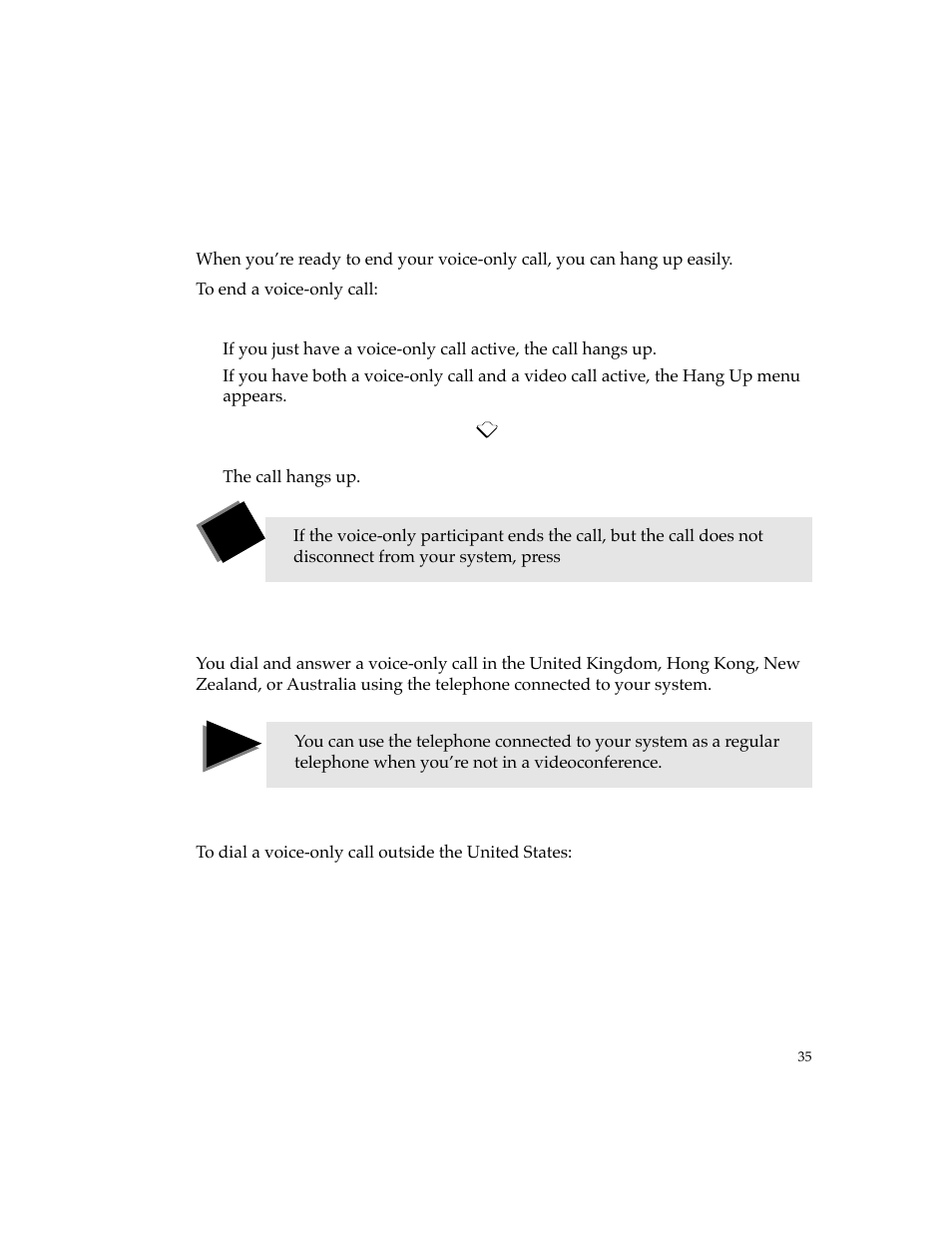 Using the voice-only option outside the u.s | PictureTel 4500 User Manual | Page 41 / 114