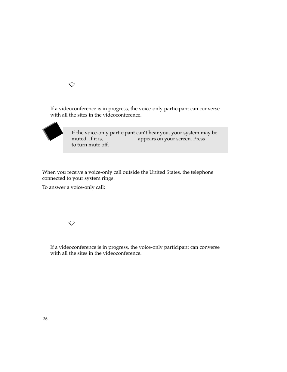 Answering a voice-only call | PictureTel 4500 User Manual | Page 42 / 114