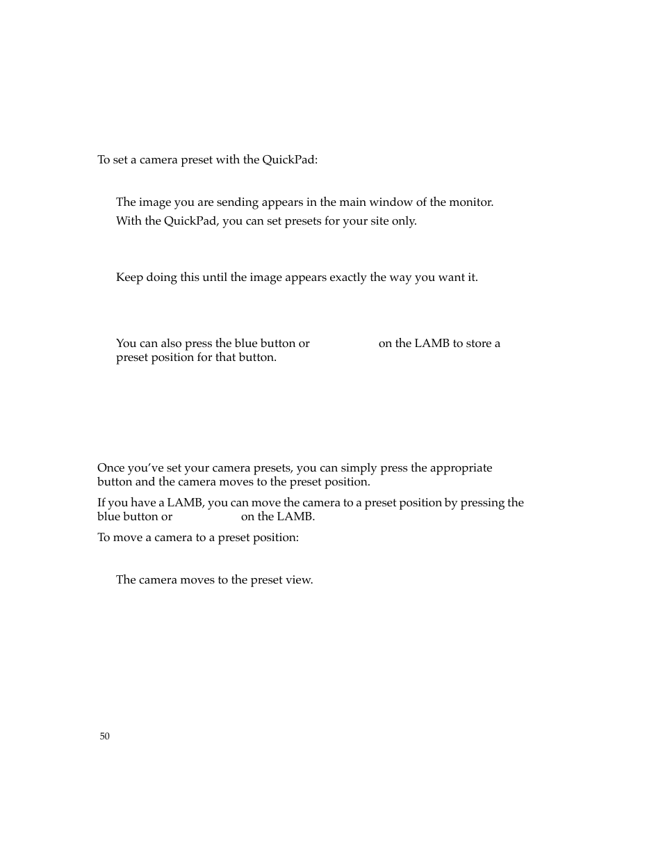 Using camera presets | PictureTel 4500 User Manual | Page 56 / 114