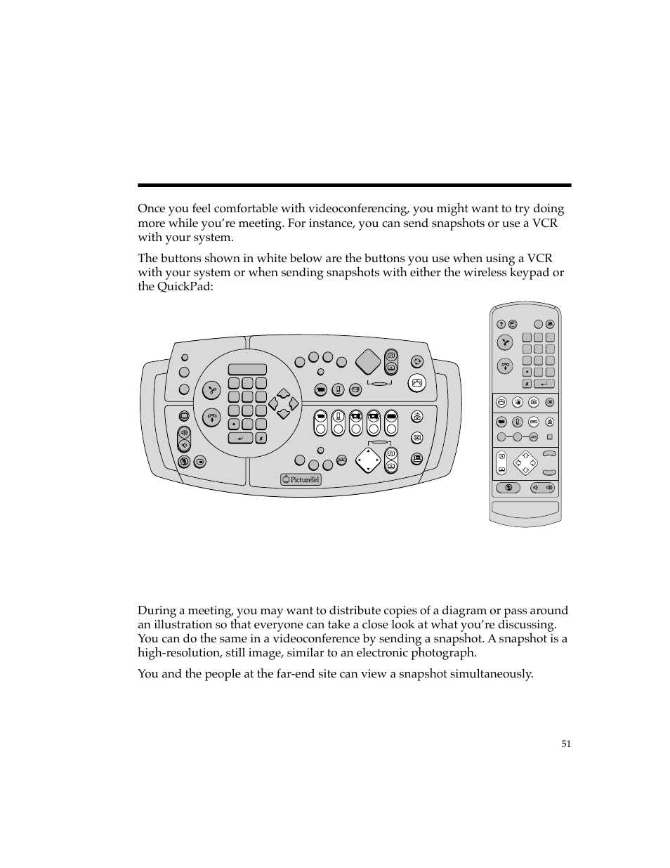 Doing more while meeting, Sending and redisplaying a snapshot | PictureTel 4500 User Manual | Page 57 / 114