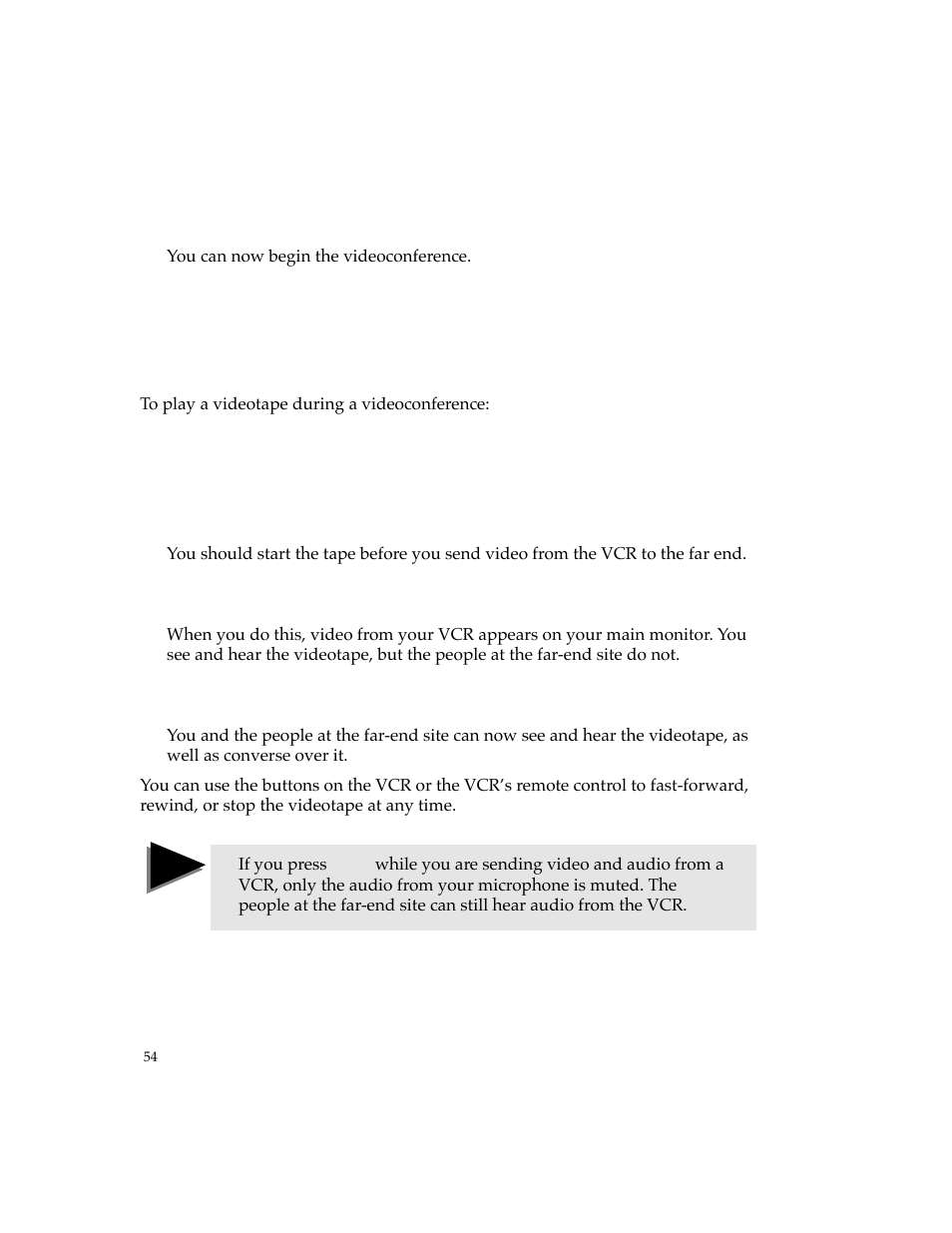 Playing a videotape | PictureTel 4500 User Manual | Page 60 / 114