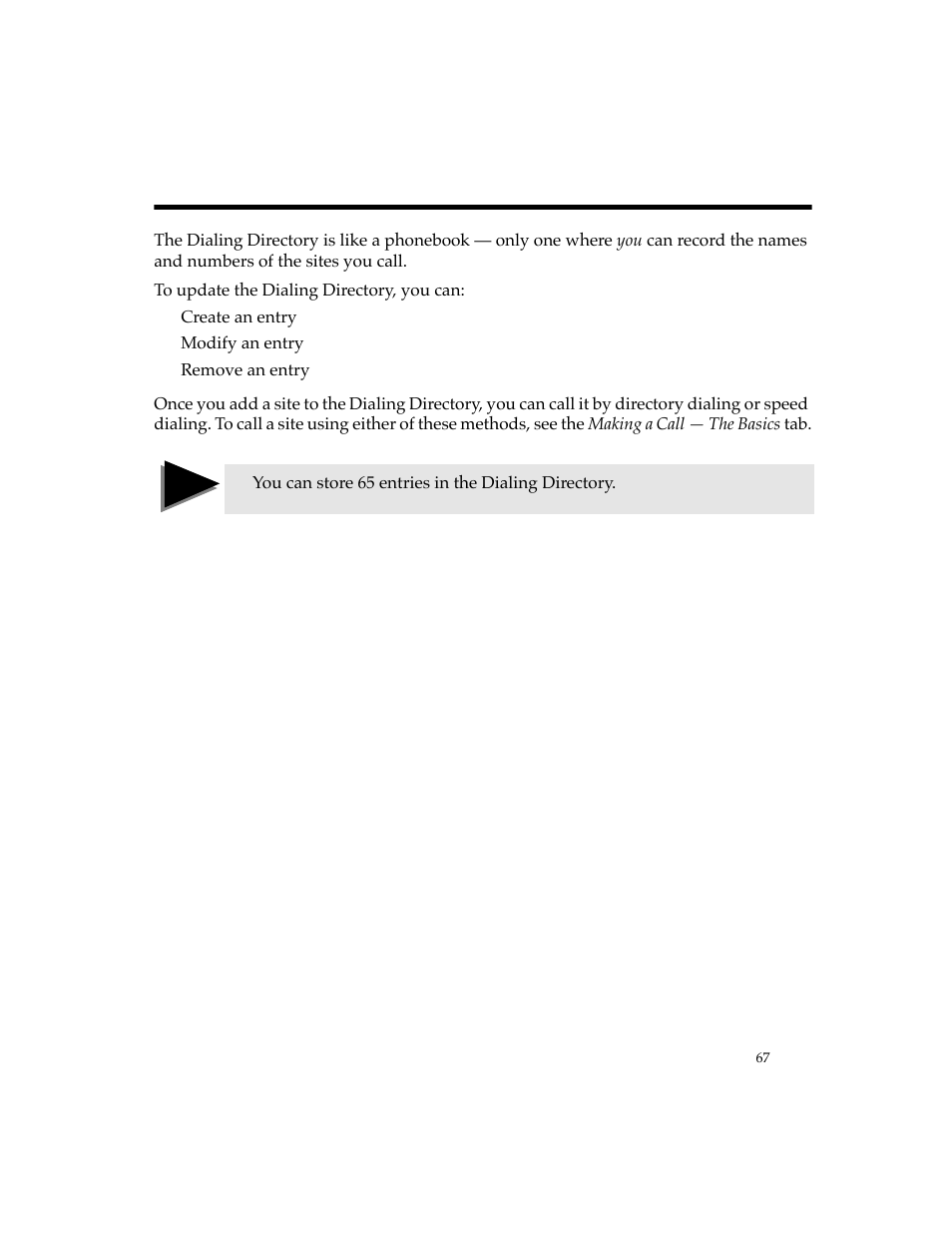 Updating the dialing directory | PictureTel 4500 User Manual | Page 73 / 114