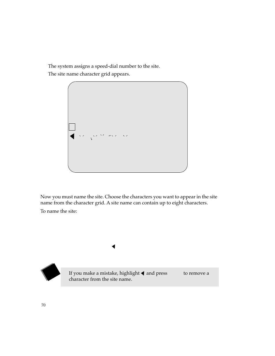 Naming the site | PictureTel 4500 User Manual | Page 76 / 114