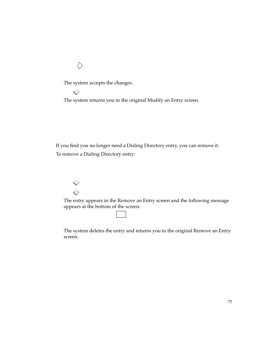 Removing a dialing directory entry | PictureTel 4500 User Manual | Page 81 / 114