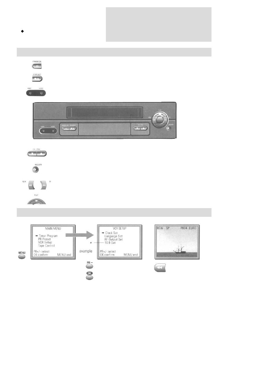 On screen display the machine | Palsonic VCR2120 User Manual | Page 5 / 25
